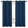 Picture of NICETOWN Room Darkening Curtains 63 inch Length 2 Panels, Thermal Insulated Grommet Blackout Curtains for Modern Casual Elegant Bedroom Kids Room Theme Decoration (Moroccan Blue, 2 Pieces, W42)