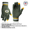 Picture of Ultra Game NFL Mens Womens Super Soft Winter Beanie Knit Hat With Extra Warm Touch Screen Gloves, Green Bay Packers