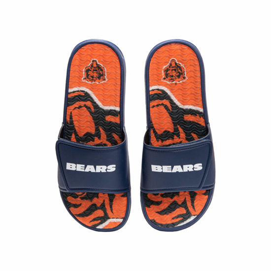 Picture of FOCO Chicago Bears NFL Mens Wordmark Gel Slides - S