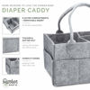 Picture of Parker Baby Diaper Caddy - Nursery Storage Bin and Car Organizer for Diapers and Baby Wipes (Gray, Large)