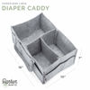 Picture of Parker Baby Diaper Caddy - Nursery Storage Bin and Car Organizer for Diapers and Baby Wipes (Gray, Large)