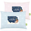 Picture of 2-Pack Toddler Pillow - Soft Organic Cotton Toddler Pillows for Sleeping - 13X18 Small Pillow for Kids - Kids Pillows for Sleeping - Kids Pillow for Travel, School, Nap, Age 2 to 5(Pastel Rainbow)