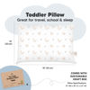 Picture of 2-Pack Toddler Pillow - Soft Organic Cotton Toddler Pillows for Sleeping - 13X18 Small Pillow for Kids - Kids Pillows for Sleeping - Kids Pillow for Travel, School, Nap, Age 2 to 5 (Nibbles/Bruce)