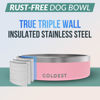 Picture of Coldest Dog Bowl - Anti Rust Metal & Non Slip Dog Bowls Large, Spill Proof Heavy Duty 3 Layers Insulated Dog Bowl - Food and Water Bowl for Dogs, Cats & Pets, Dishwasher Safe (42 oz,Cotton Candy Pink)