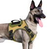 Picture of WINGOIN Tactical Dog Harness for Large Dogs, No Pull Harness with Handle 2 Pockets Poop Bag, Reflective Dog Vest, Military Service Heavy Duty Big Dog Harness for Walking Hiking Training, Khaki, L