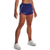 Picture of Under Armour womens Fly By 2.0 Running Shorts , (468) Sonar Blue / Orange Blast / Reflective , 3X-Large