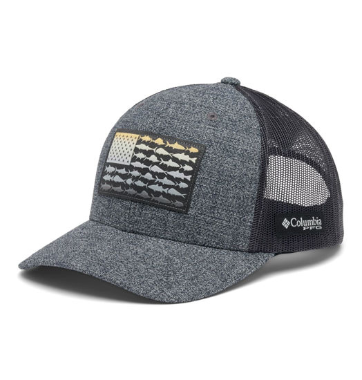 Picture of Columbia Unisex PFG Fish Flag Mesh Snap Back - High, Grill Heather/Shark/Cocoa Butter/Fish, One Size