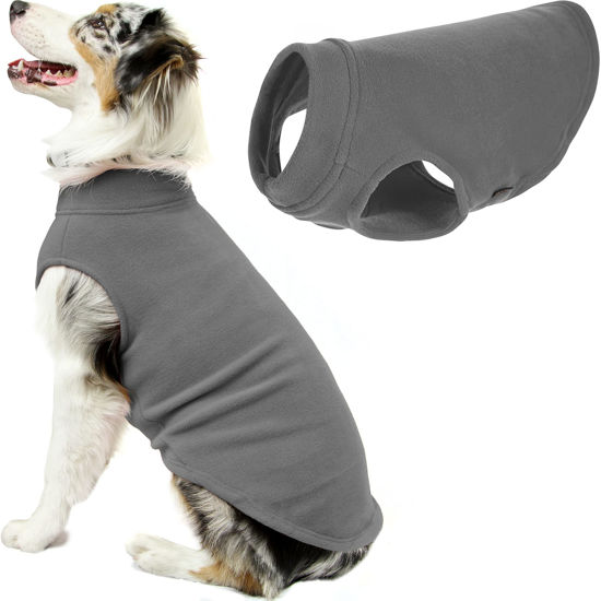 Picture of Gooby Stretch Fleece Vest Dog Sweater - Gray, 6X-Large - Warm Pullover Fleece Dog Jacket - Winter Dog Clothes for Small Dogs Boy or Girl - Dog Sweaters for Small Dogs to Dog Sweaters for Large Dogs