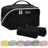 Picture of Travel Makeup Bag for Women Organizer: 3 Set Large Capacity Cosmetic Bags - Toiletry Bag with Divider 06-Z-Black