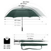 Picture of G4Free 62 Inch Automatic Open Golf Umbrella Extra Large Oversize Double Canopy Vented Windproof Waterproof Stick Umbrellas(Dark Green)