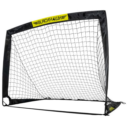 Picture of Franklin Sports Blackhawk Backyard Soccer Goal - Portable Kids Soccer Net - Pop Up Folding Indoor + Outdoor Goals - 4' x 3' - Black