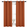 Picture of NICETOWN Blackout Halloween Draperies Curtains for Girls Room, Nursery Essential Thermal Insulated Grommet Top Blackout Panels (Burnt Orange, 1 Pair, 34 x 54 inches)