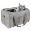 Picture of Cat Carrying Case - Pet Carrier Airline Approved, Protable and Breathable Pet Travel Carrier Removable Fleece Pad, Collapsible Cat Carrier Dog Carrier for Medium Cats Small Cats Dogs (17*11*11 grey)