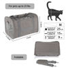 Picture of Cat Carrying Case - Pet Carrier Airline Approved, Protable and Breathable Pet Travel Carrier Removable Fleece Pad, Collapsible Cat Carrier Dog Carrier for Medium Cats Small Cats Dogs (17*11*11 grey)