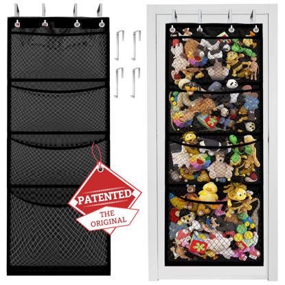 Picture of Honeyera (Patented) The Original Storage for Stuffed Animals, Over Door Organizer for Stuffies, Baby Accessories, Toy Plush Storage, Breathable Hanging Storage Pockets Big Girls Toddler Large Bag