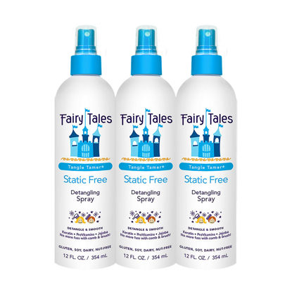 Picture of Fairy Tales Tangle Tamer Static Free Detangling Spray - Detangler Spray for Kids - Paraben Free, Sulfate Free, Gluten Free, Nut Free - 12 oz (3 Pack)