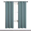 Picture of NICETOWN Modern Blackout Curtains Noise Reducing for Bedroom, Thermal Insulated and Privacy Room Darkening Drape Panels for Boy's Guest Room Door Window (Greyish Blue, 2 Panels, W34 x L72 -Inch)