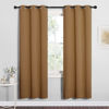 Picture of NICETOWN Sleek Blackout Curtains 72 inches Length for Windows, Noise Reducing and Block Draft Panels for Door Doorway Laundry Office Luxury Decor Theme (2 Panels, Gold Brown, W34 x L72 -Inch)