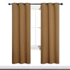 Picture of NICETOWN Sleek Blackout Curtains 72 inches Length for Windows, Noise Reducing and Block Draft Panels for Door Doorway Laundry Office Luxury Decor Theme (2 Panels, Gold Brown, W34 x L72 -Inch)