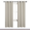 Picture of NICETOWN Blackout Curtains for Bedroom, 72 inches Long Curtains & Drapes for Living Room, Thermal Insulated Window Treatment Draperies for Nursery (Natural, 34" by 72")