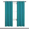 Picture of NICETOWN Room Darkening Curtains 72 inch Length 2 Panels, Thermal Insulated Grommet Blackout Curtains for Modern Casual Elegant Bedroom Kids Room Theme Decoration (Peacock Teal, 2 Pieces, W34)