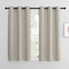 Picture of NICETOWN Kitchen Curtains for Decoration, Thermal Insulated Grommet Room Darkening Draperies/Panels for Laundry (Natural, 2 Panels, W42 x L50 inches)