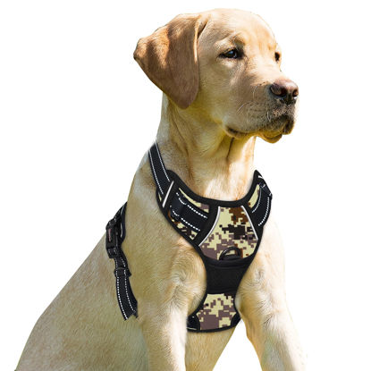 Picture of BARKBAY No Pull Dog Harness Front Clip Heavy Duty Reflective Easy Control Handle for Large Dog Walking(Desert camo,XL)