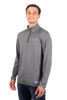 Picture of Ultra Game NFL Men's Super Soft Quarter Zip Long Sleeve T-Shirt, Buffalo Bills, Heather Charcoal, Large