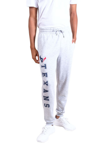 Picture of Ultra Game NFL Men's Super Soft Game Day Jogger Sweatpants, Houston Texans, Heather Gray, XX-Large