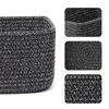 Picture of MiniArk Shelf Storage Baskets for Organizing | Closet Organizer Bins | Small Baskets | Toy Basket | Cute Decorative Basket | Cube Storage Bin | Woven Rope Basket | 11.5×7.5×4.7” | 3 Packs Dark Gray