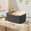 Picture of MiniArk Shelf Storage Baskets for Organizing | Closet Organizer Bins | Small Baskets | Toy Basket | Cute Decorative Basket | Cube Storage Bin | Woven Rope Basket | 11.5×7.5×4.7” | 3 Packs Dark Gray