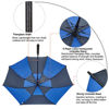 Picture of G4Free 68 Inch Automatic Open Golf Umbrella Double Canopy Extra Large Oversize Windproof Waterproof Stick Umbrellas(Dark blue/Sapphire)