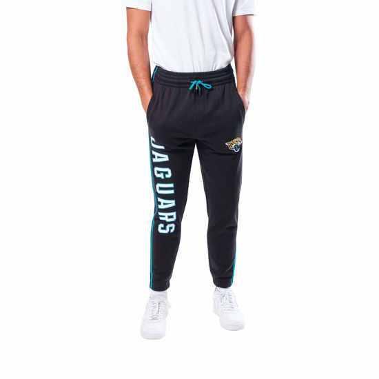 Picture of Ultra Game NFL Men's Super Soft Game Day Jogger Sweatpants, Jacksonville Jaguars, Team Color, Medium