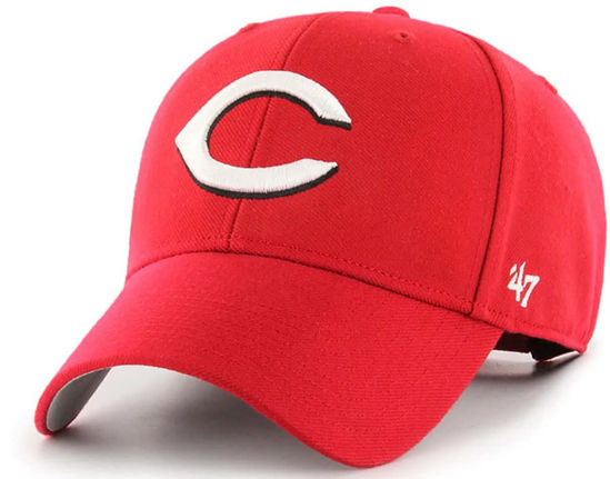 Picture of '47 MLB Team Color Primary Logo MVP Adjustable Hat, Adult One Size Fits All - Cincinnati Reds - Red