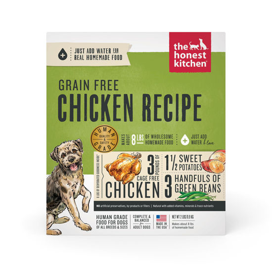 Picture of The Honest Kitchen Human Grade Dehydrated Grain Free Dog Food - Complete Meal or Dog Food Topper - Chicken 2 lb (makes 8 lbs)