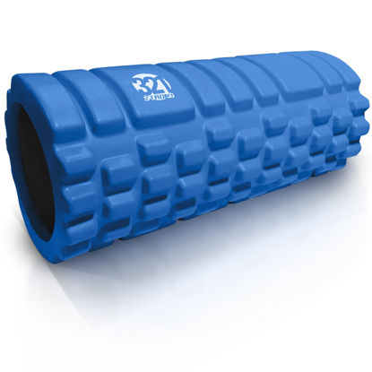 Picture of 321 STRONG Foam Roller - Medium Density Deep Tissue Massager for Muscle Massage and Myofascial Trigger Point Release, with 4K eBook - Blue