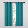 Picture of NICETOWN Room Darkening Curtains 63 inch Length 2 Panels, Thermal Insulated Grommet Blackout Curtains for Modern Casual Elegant Bedroom Kids Room Theme Decoration (Peacock Teal, 2 Pieces, W34)