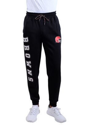 Picture of Ultra Game NFL Men's Super Soft Game Day Jogger Sweatpants, Cleveland Browns, Black, X-Large