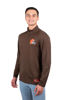 Picture of Ultra Game NFL Men's Super Soft Quarter Zip Long Sleeve T-Shirt, Cleveland Browns, Team Color, XX-Large