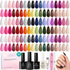 Picture of beetles Gel Polish 44 PCS Gel Nail Polish Set-36 Colors Gel Polish Set Base Coat Glossy Matte & Glitter Top Coat Colorful Muse Collection Nude White Pink Red Blue Gel Gifts for Women