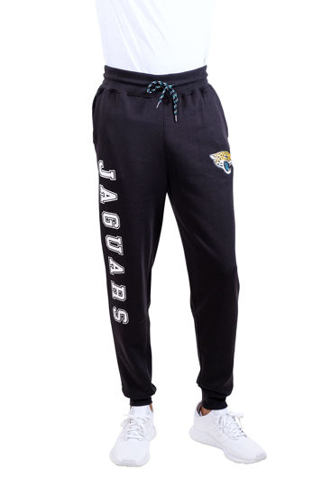 Picture of Ultra Game NFL Men's Super Soft Game Day Jogger Sweatpants, Jacksonville Jaguars, Black, Large