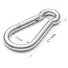 Picture of sprookber Stainless Steel Spring Snap Hook Carabiner - 304 Stainless Steel Caribeener Clips, Set of 6 (4.7 Inch)