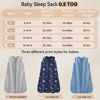 Picture of Unnivoll Baby Sleep Sack 18-24 Months 3 Pack 100% Cotton Lightweight 0.5 TOG Wearable Blanket Baby Sleep Bag with 2-Way Zipper for Infant Toddler Blue