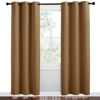 Picture of NICETOWN Sleek Blackout Curtains 78 inches Length for Small Windows, 2 Panels, Gold Brown, W42 x L78 -Inch, Noise Reducing and Block Draft Panels for Door Doorway Laundry Office Luxury Decor Theme