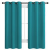 Picture of NICETOWN Room Darkening Curtains 68 inch Length 2 Panels, Thermal Insulated Grommet Blackout Curtains for Modern Casual Elegant Bedroom Kids Room Theme Decoration (Peacock Teal, 2 Pieces, W42)