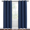 Picture of NICETOWN Blackout Draperies Curtains, Navy, 1 Pair, 42 x 78 inches, All Season Thermal Insulated Solid Grommet Top Blackout Curtains/Drapes for Kid's Room