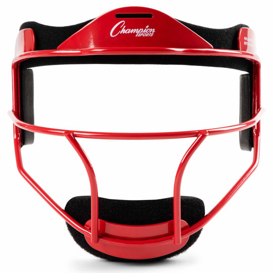 Picture of Champion Sports Steel Softball Face Mask - Classic Fielders Masks for Youth - Durable Head Guards - Premium Sports Accessories for Indoors and Outdoors - Red