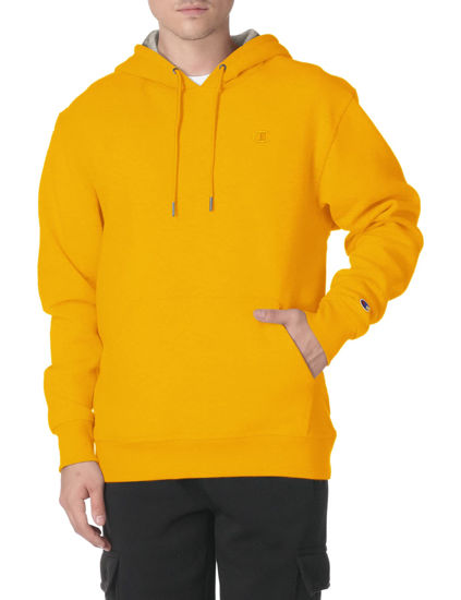 Picture of Champion Men's Powerblend Pullover Hoodie, Team Gold, Medium