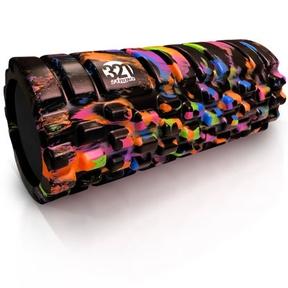 Picture of 321 STRONG Foam Roller - Medium Density Deep Tissue Massager - Muscle Massage + Myofascial Trigger Point Release - includes 4K eBook - Aurora