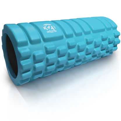 Picture of 321 STRONG Foam Roller - Medium Density Deep Tissue Massager for Muscle Massage and Myofascial Trigger Point Release, with 4K eBook - Aqua